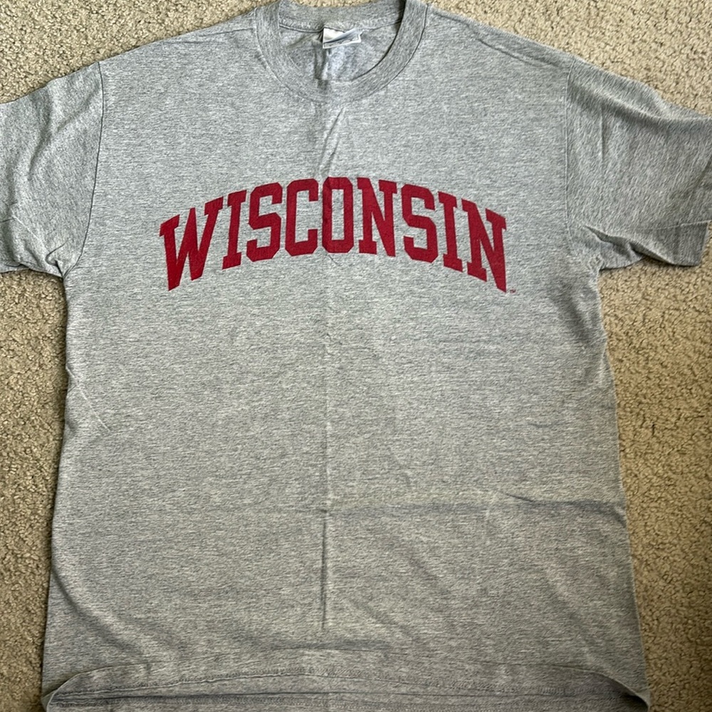 Gray Wisconsin tee